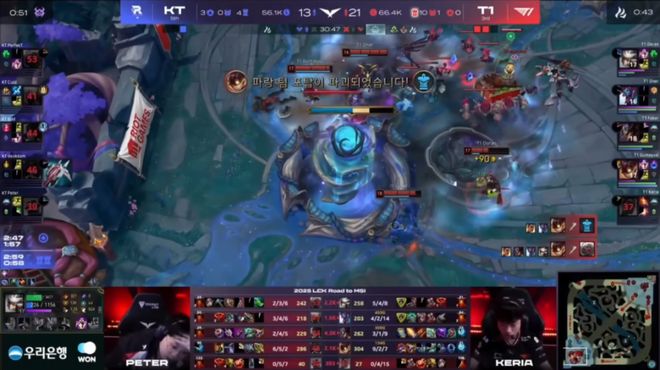 LCK：Doran格温力砍双杀，T1拿下厄塔汗后续追击2换4大胜(赛尔号布莱克被威斯克囚禁)